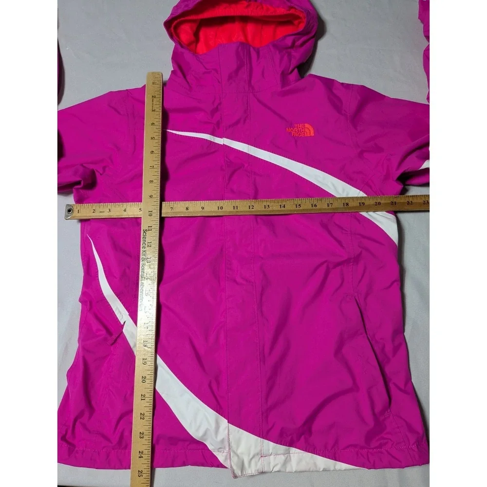 THE NORTH FACE HYVENT 3-in-1 Girls XL (18) Purple Orange‎ Full Zip Hooded Jacket